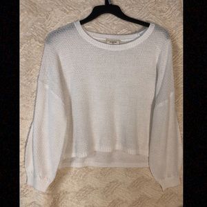 White Bell Sleeve Sweater